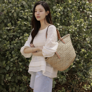 로엘 투웨이 자수 퍼프 블라우스