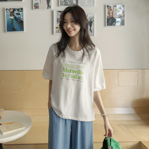 메르스유 시스루 스쿱넥 반팔 티셔츠