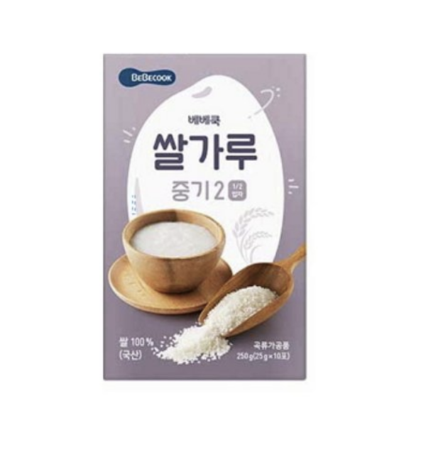 베베쿡 중기이유식 쌀가루 250g (7~8개월) 2단계