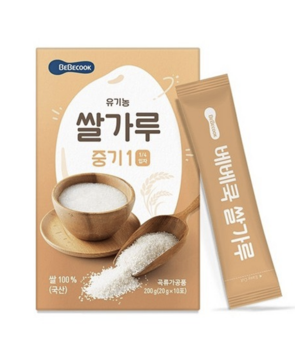 베베쿡 중기이유식 1단계 쌀가루 200g (6~7개월)