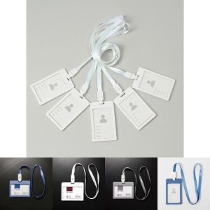 세로형 사원증 케이스 5p 화이트/목걸이명찰/명찰케이스/명찰목걸이/신분증케이스/출입증케이스/출입증목