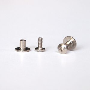 국산 조인트 나사형 2쌍 9X6mm 실버 바인더 가죽공예 부자재 금속장식 DIY