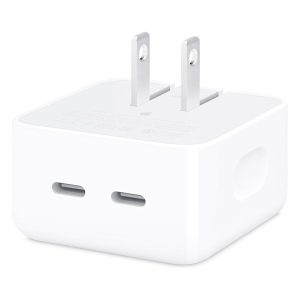 애플 35W USB-C 포트 듀얼 컴팩트 파워 아답터 충전기 MW2H3AM/A 2024년 신제품 (미국정품)