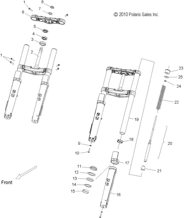 Victory Motorcycles Polaris ASM-FORK,46MM,RH,SIL, Genuine OEM Part 1823391-385, Qty 1 - 图片 3