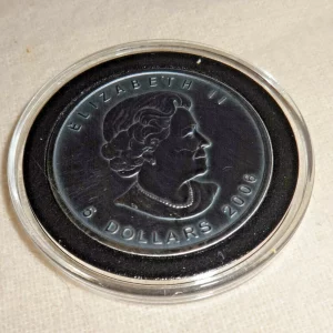 2006 Canadian Maple Leaf 1oz Silver Coin Royal Mint RCM Antiqued BLACKENED