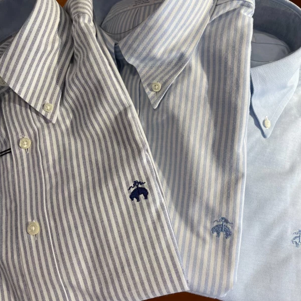 NWT! Brooks Brothers Stretch Non-Iron Oxford Cotton Button-Down Sport Shirts New - 图片 2