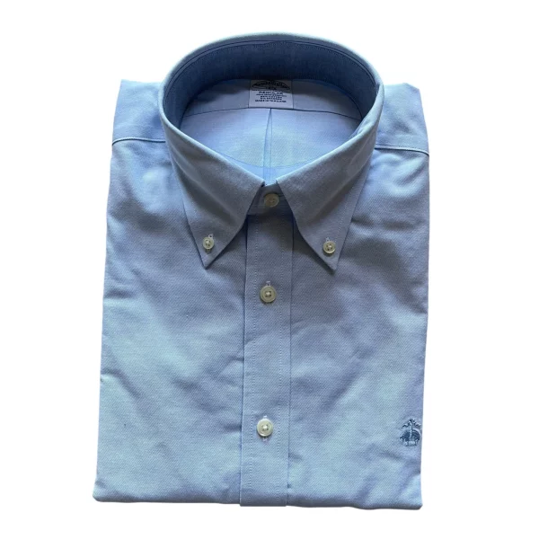NWT! Brooks Brothers Men's Regular Fit Non Iron Stretch Oxford Button Down Shirt - 图片 2