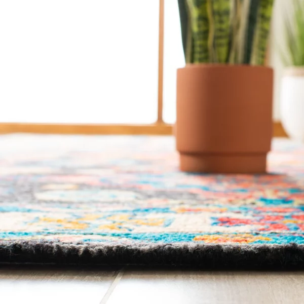 SAFAVIEH Aspen APN521H Handmade Charcoal / Blue Rug - 图片 5