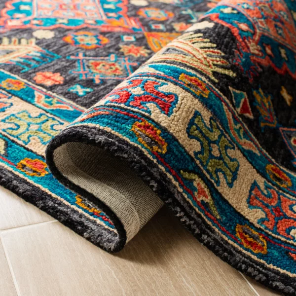 SAFAVIEH Aspen APN521H Handmade Charcoal / Blue Rug - 图片 6